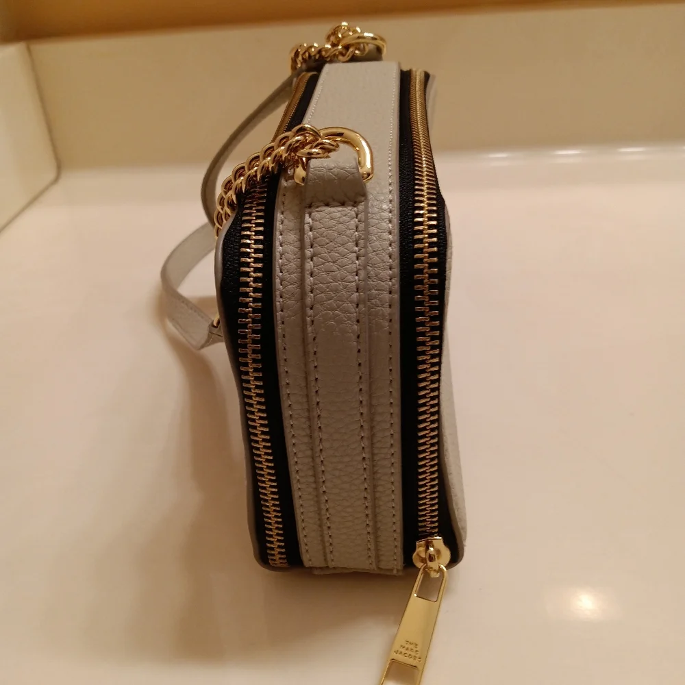 MARC JACOBS Leather Crossbody Bag In Oatmilk - Picture 3 of 13
